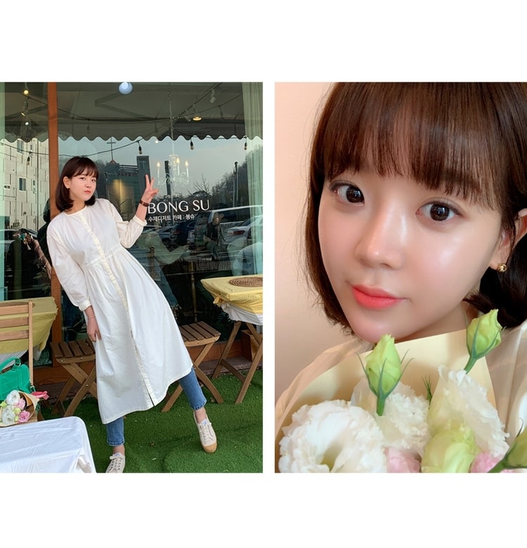 【韩国直邮】IMVELY 迷你编织耳环 金色 均码