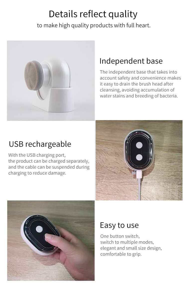 【全新升級二合一多功能】KΛKUSΛN mini童顏清潔儀射頻美容儀 白色 1件