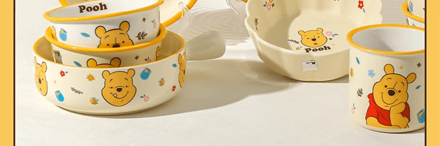 川島屋 迪士尼維尼熊系列 陶瓷手柄碗 6‘