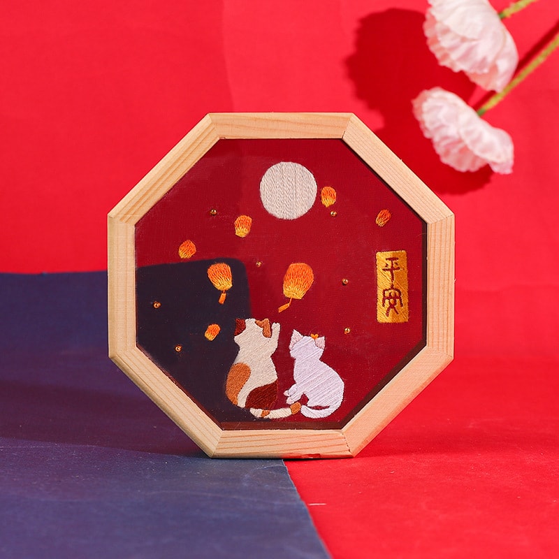 【中國直郵】FOXTAIL 蘇繡手工diy材料包 刺繡初學者 禮物製作 情侶/家人/長輩/閨蜜禮物 生日/紀念日-兔子平安 1個丨*預計到達時間3-4週