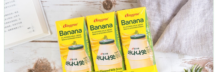 【全美超低价】韩国BINGGRAE宾格瑞 香蕉牛奶饮料 6盒装 6*200ml