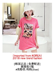 [KOREA] Back Print Oversized T-Shirt #Red One Size(Free) [Free Shipping]