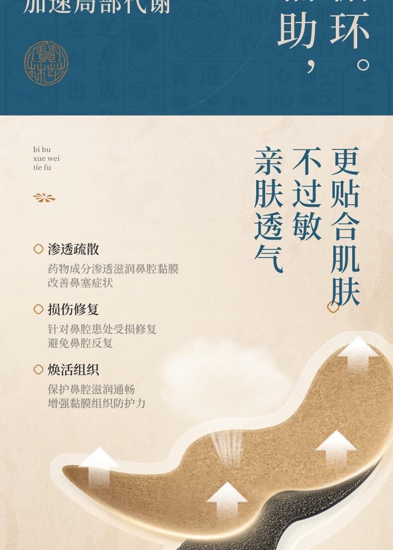 【中国直邮】 宝芝林 穴位贴敷-鼻炎贴 过敏性鼻窦炎专用贴 儿童成人鼻塞通鼻神器 10贴/盒