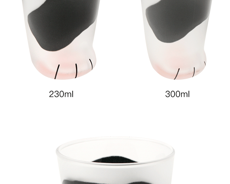 ISHIZUKA GLASS 石塚硝子||ADERIA coconeco创意猫爪玻璃杯子||虎猫 230ml