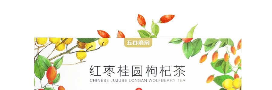 五穀磨坊 紅棗桂圓枸杞茶 花茶包 15包入 180g【元氣三寶茶】