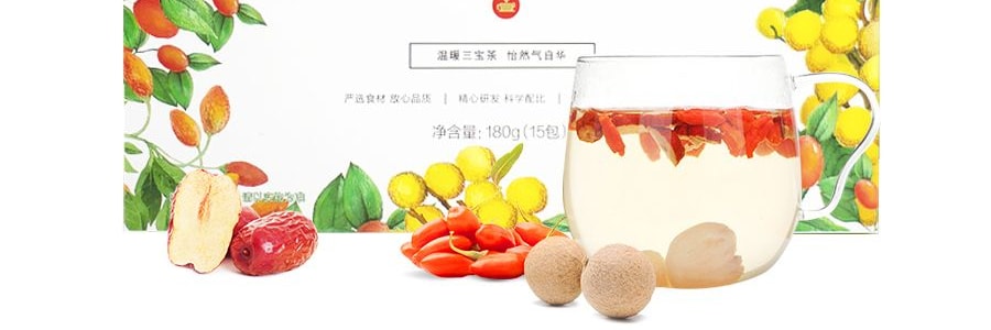 五穀磨坊 紅棗桂圓枸杞茶 花茶包 15包入 180g【元氣三寶茶】