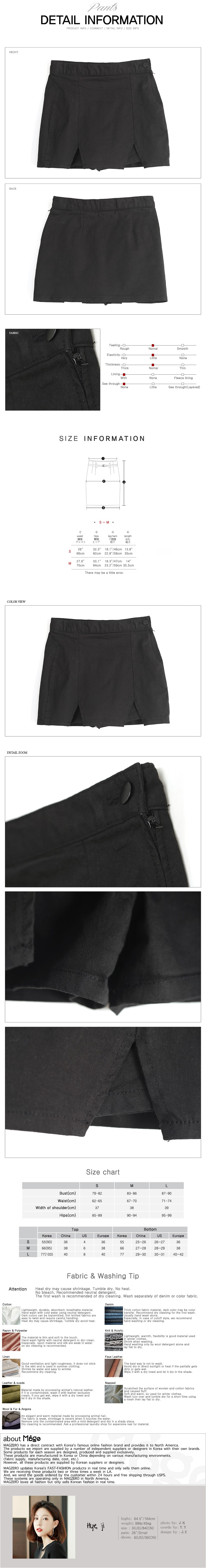KOREA Black Beanie Girl Printed T-Shirt #Ivory+Denim Skort #Black S(25-26) [Free Shipping]