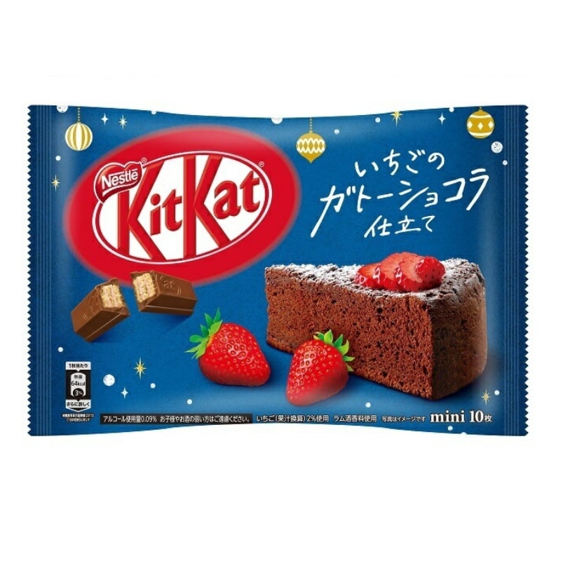 【日本直邮】 KIT KAT季节限定 草莓巧克力蛋糕口味巧克力威化 10枚装