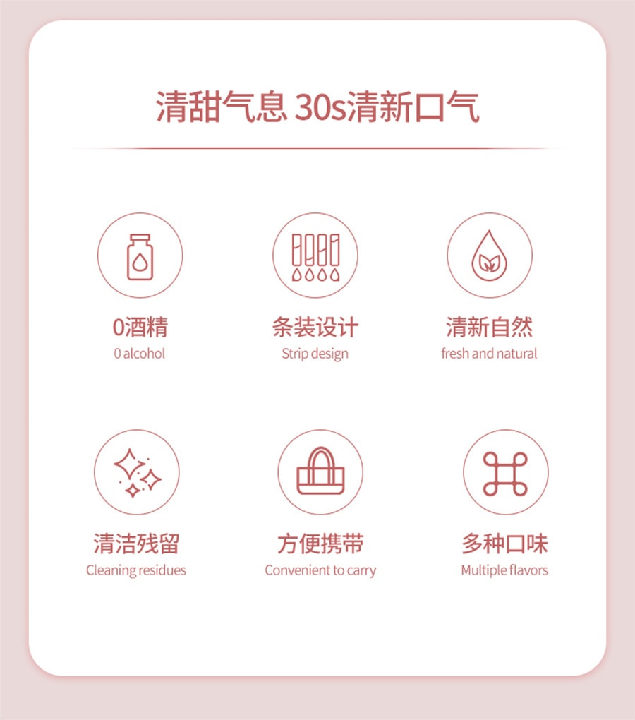 【中国直邮】HEPONKAL 漱口水去除口气臭减轻牙渍结石持久留香一次性条装便携遬簌液口腔 1盒装【14h葡萄雪顶】共20条