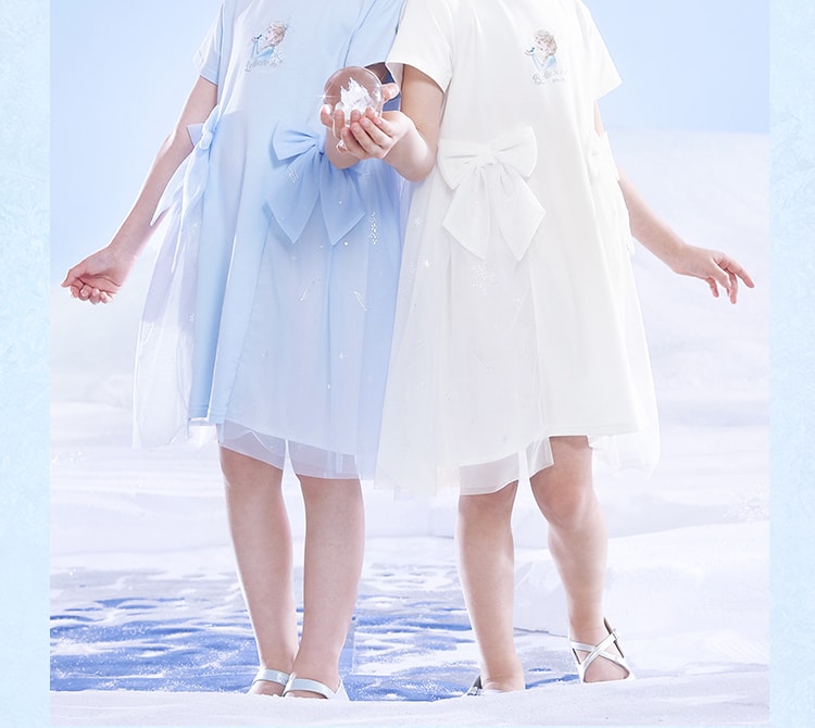 【中國直郵】迪士尼 女童愛莎公主裙 身高160cm 夢幻藍