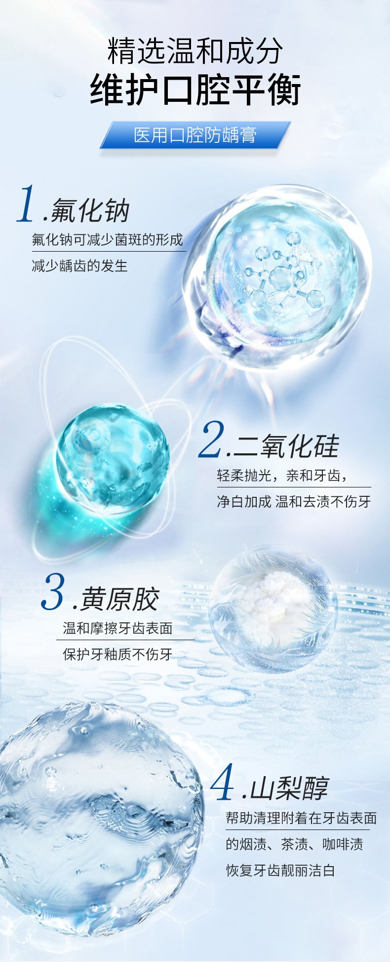 【中国直邮】广药白云山 医用口腔防龋膏 预防龋齿 防蛀膏 口腔护理膏 100克/支