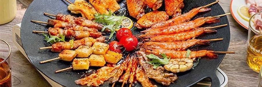 BUYDEEM北鼎 不粘锅 星空黑烤肉锅 导热快易清洗 露营聚餐适用 PL72/A1 32cm 