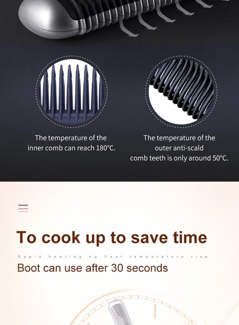 金米 直髮梳 捲髮棒 兩用電梳子 夾板防燙 直髮夾 KD388A 1台