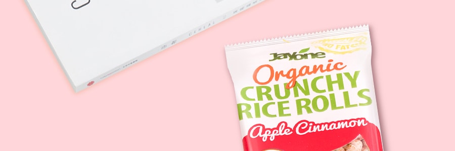 韩国JAYONE 有机米花棒 苹果肉桂口味 60g USDA认证