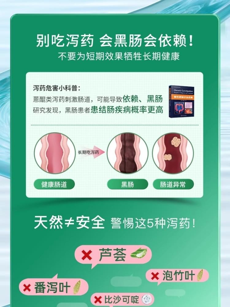 【中国直邮】 百草园 清清片 便秘促进肠胃蠕动益生菌膳食纤维片润通促排噗噗片便 60粒/瓶