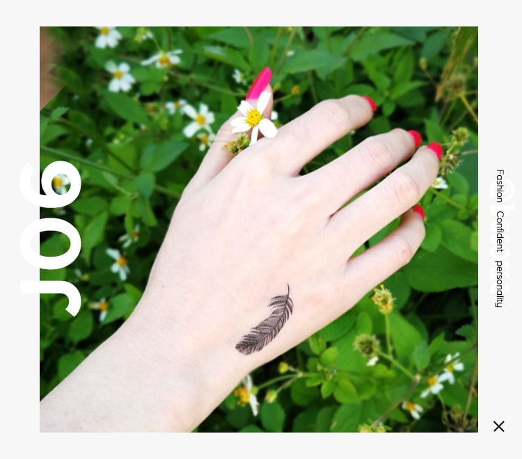 Original Tattoo Stickers The Falling Feather One Piece