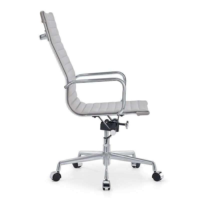 【美国现货】LUXMOD 轻奢电脑椅 浅灰色+银灰色椅身 西皮 单人位