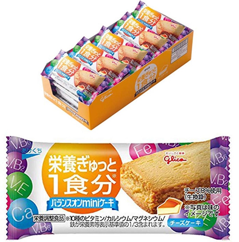 【日本直郵】格力高GLICO 固力果低卡代餐餅乾 mini 起司蛋糕 1個裝