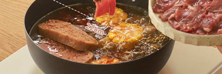 KIMS COOK 小可爱系列 多功能铁锅 煎炒锅 带盖+沥油架 26cm