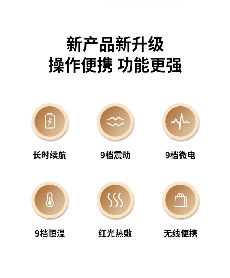 【中国直邮】 奥克斯 电动经络刷按摩全身通用肩颈疏通筋刷腿刮痧仪 全配款-珍珠白 1个装