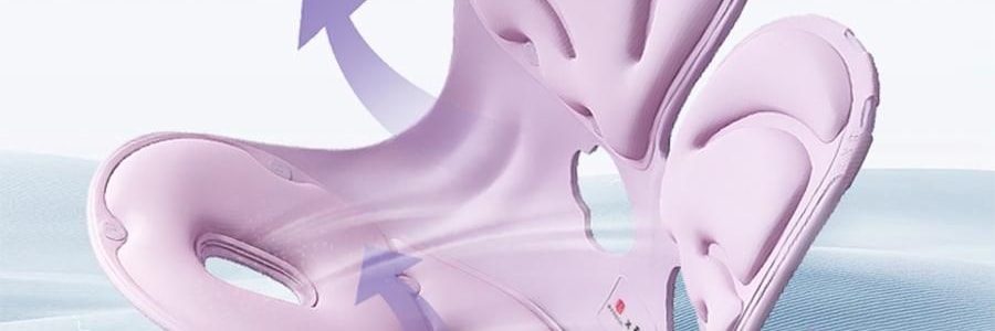 BKT 人體工學護腰坐墊靠背 久坐神器坐姿托 多種椅子適用 加大版丁香紫 422*362*310mm 【楊冪同款 故宮聯名】