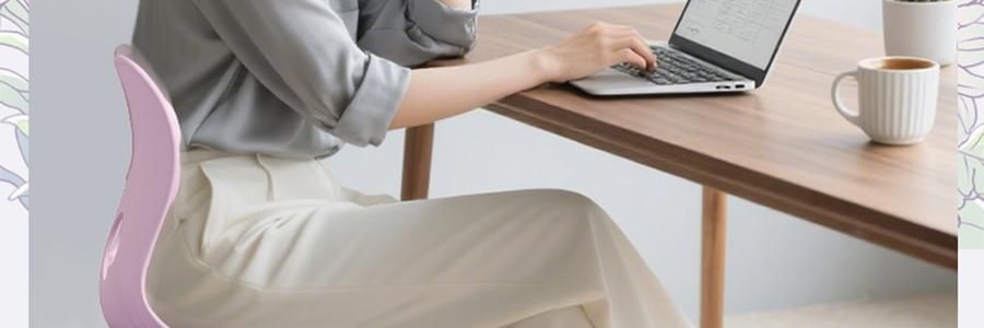 BKT 人體工學護腰坐墊靠背 久坐神器坐姿托 多種椅子適用 加大版丁香紫 422*362*310mm 【楊冪同款 故宮聯名】