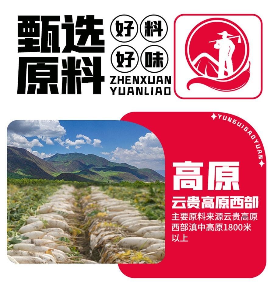 【中国直邮】 饭扫光 香辣高原萝卜干嘎嘣脆咸菜酱菜甜辣干饭 302g/瓶 香辣