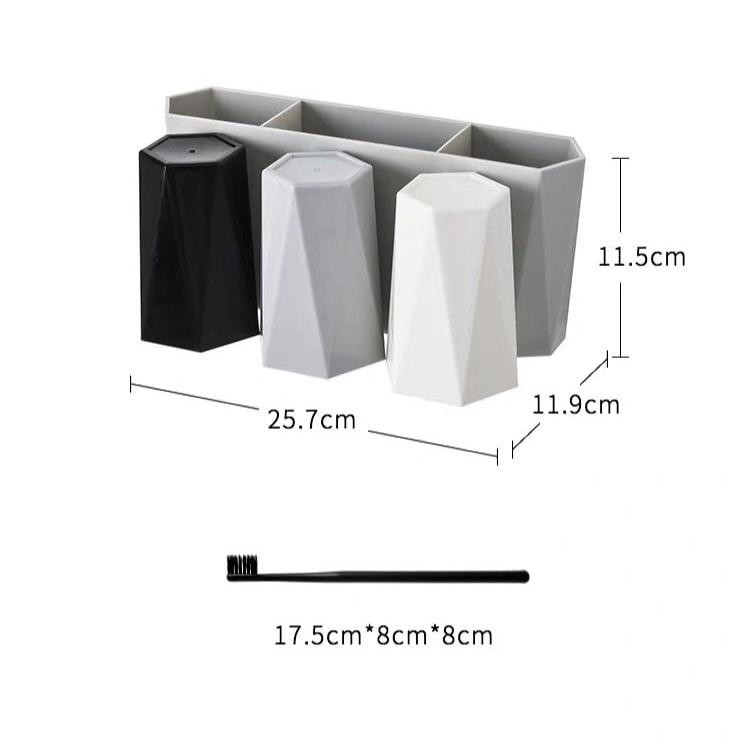 Minimalism toothbrush holder with cup- magnetic