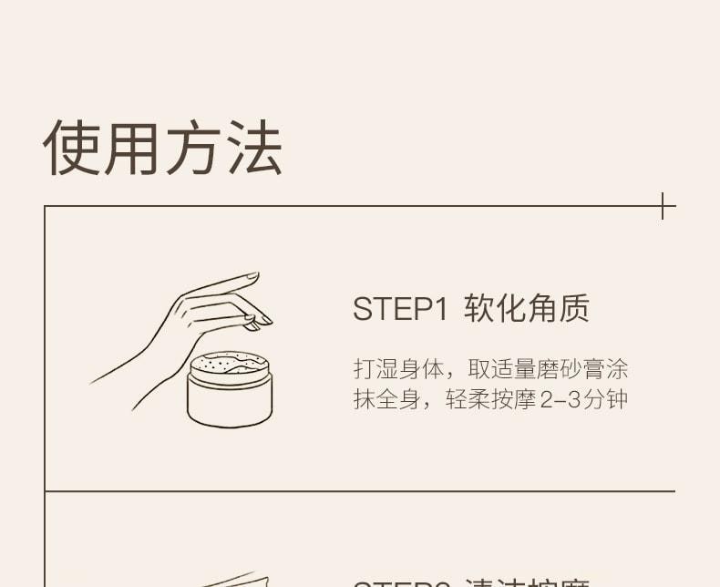 【中国直邮】 水之蔻 烟酰胺身体磨砂膏 去角质鸡皮肤 双效协同抛光200g/瓶