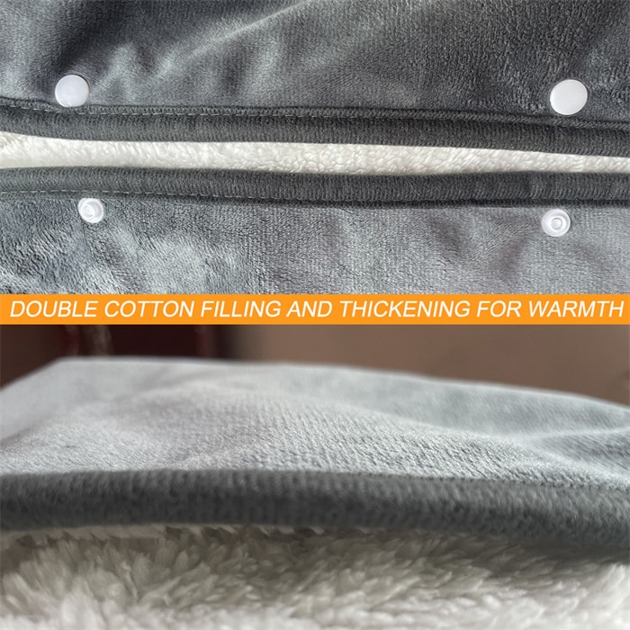 【中國直郵】小紅書爆款推薦 電熱披肩毯 USB3檔多功能發熱加厚護肩 暖身毯 電熱毯 灰色76x150cm