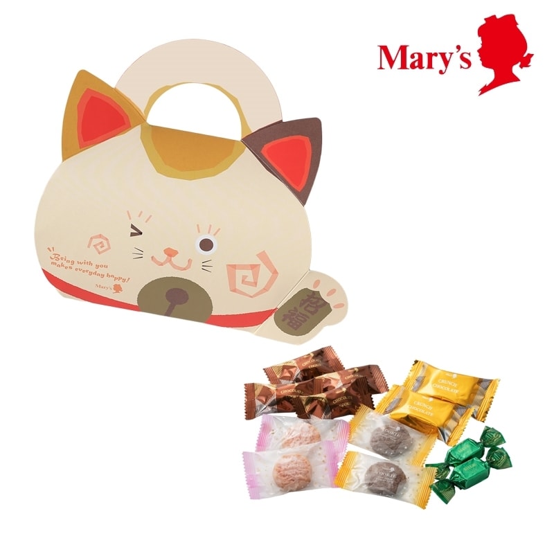 【日本直邮】日本超人气巧克力MARY'S 2024年新年限定 招财猫巧克力礼袋 59g