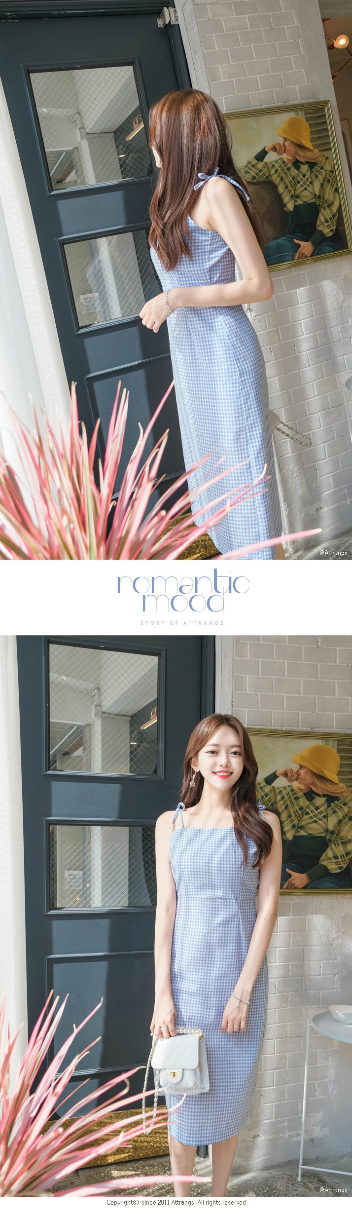 【韩国直邮】ATTRANGS 百搭多色V领气质简约时尚针织衫 天蓝色 Free