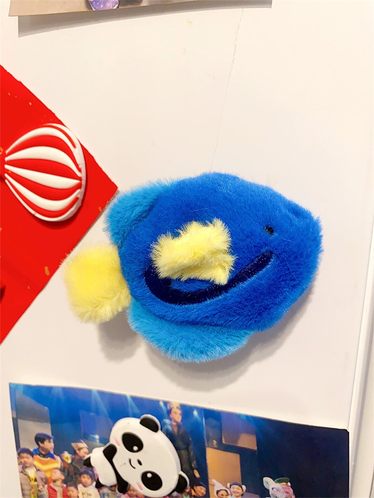 【中国直邮】 FOXTAIL 小小水族馆冰箱贴盲袋 海洋动物 毛绒摆件 可爱洞洞板装饰磁力贴 随机1袋*|