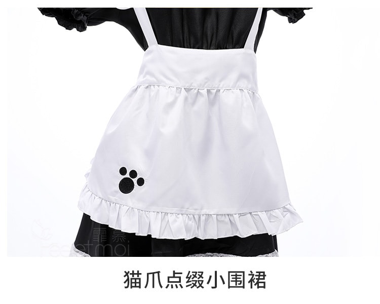 【中國直郵】霏慕 情趣內衣 性感貓咪女僕裝 均碼黑白款
