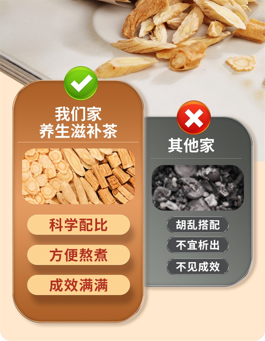 【中國直郵】 福東海 元氣四寶組合 藥材西洋參黃耆黨參麥冬組合100g/盒