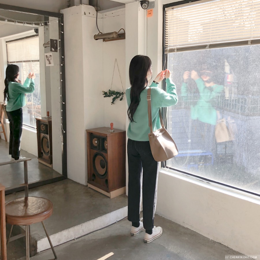 【韩国直邮】CHERRYKOKO 韩国甜美百搭圆领针织衫 黄色 FREE