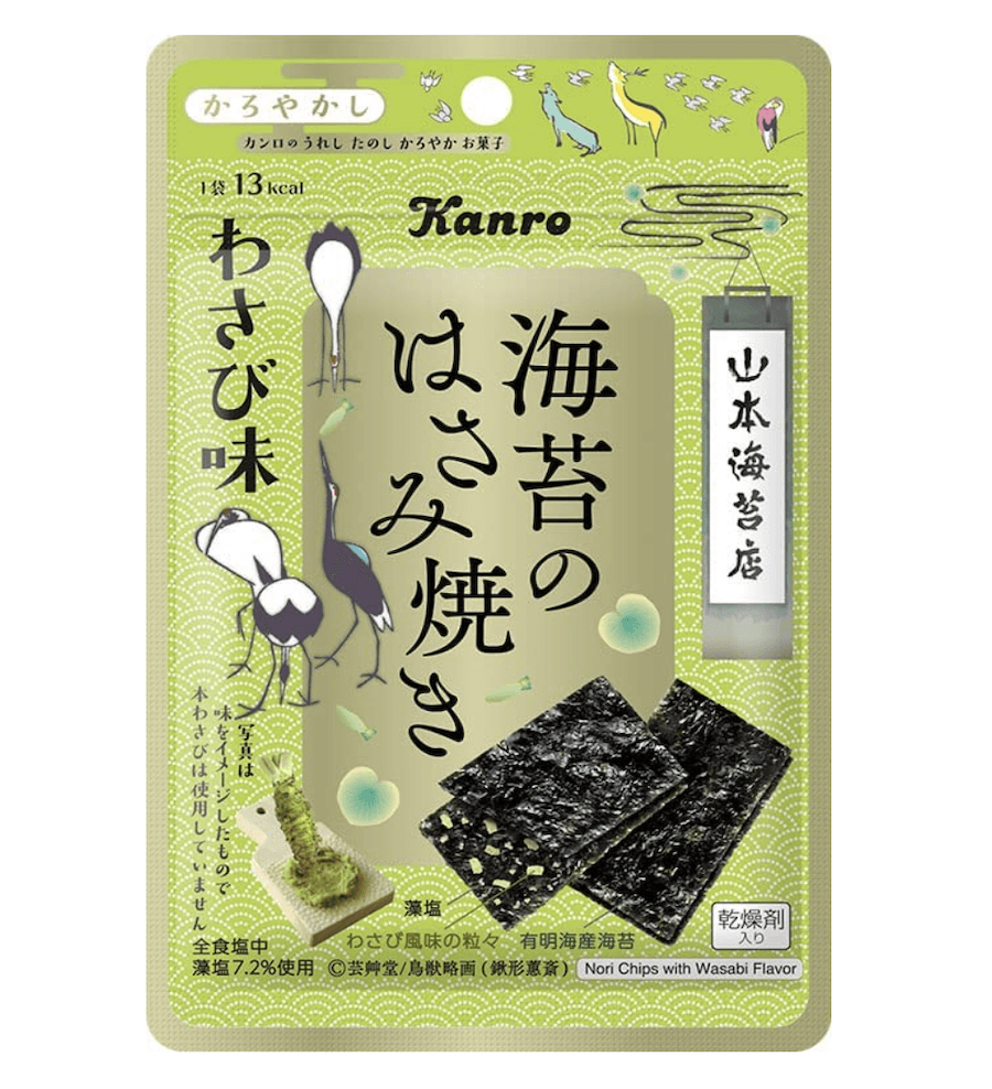 【日本直邮】KANRO 海苔夹心脆 芥末味 4g