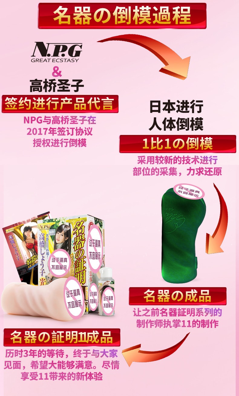 【中国直邮】NPG 男用熟女倒模飞机杯 成人情趣用品 高桥圣子款