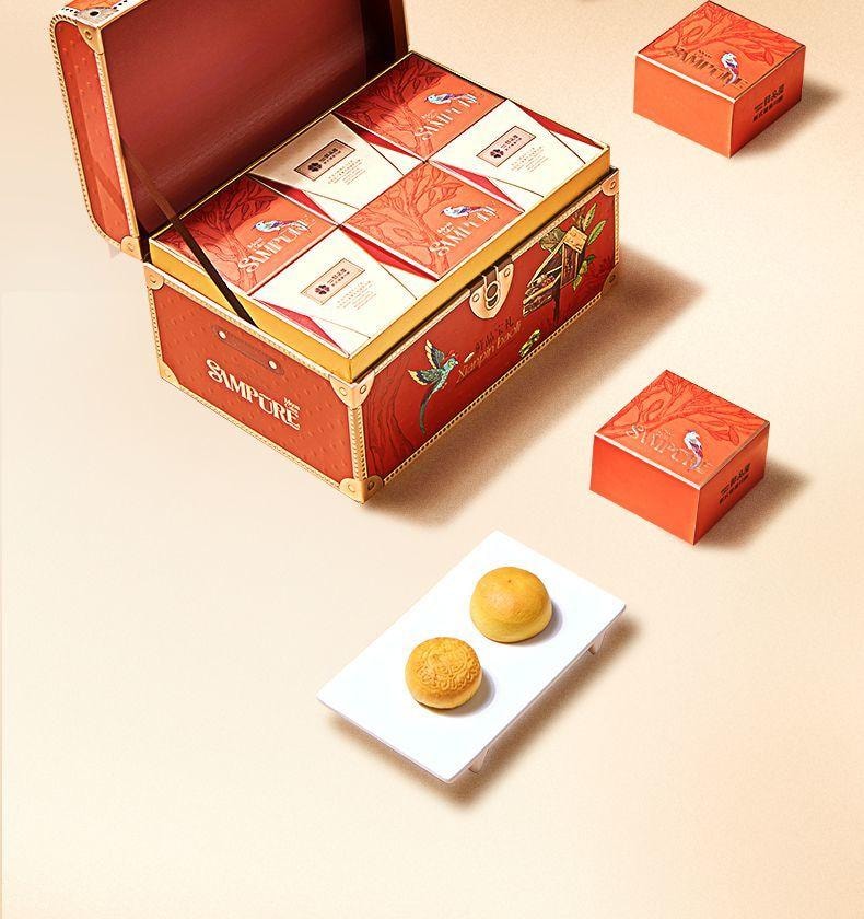 【中国直邮】 臻味坊 鲜品宝礼中秋月饼礼盒  1.054kg  中秋节送礼长辈高级伴手礼