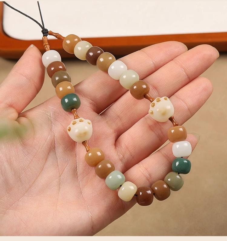 【小金剛菩提蓮花手機鏈】 防丟手機繩 簡約手腕繩 創意鑰匙圈 文玩菩提子飾品掛鏈 男女通用