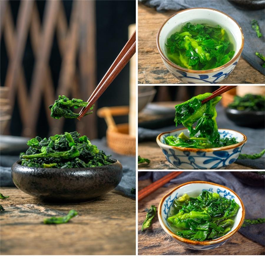 【中國直郵】 谷本道元 萬年青菜乾 脫水蔬菜乾嫩菜心油菜乾菜類食材免煮蔬菜乾100g/袋