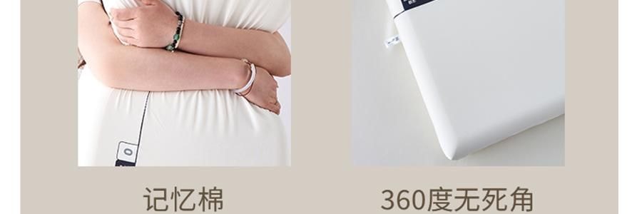 YUNYU芸裕家居 深睡记忆棉枕头 慢回弹二代 零压感智能释压德国进口记忆棉 白色 70×42×8cm【五星酒店同品质】