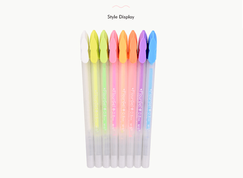 M&G 8 Colors Non- Toxic, Waterproof and Fade Resistant Gel Pen