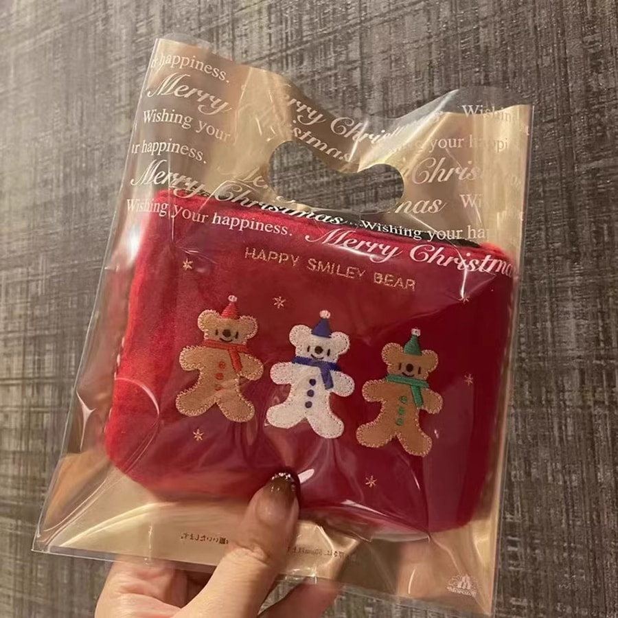 【日本直邮】摩洛索夫 Morozoff 日本 期间限定 刺绣小熊收纳包  零钱包 含巧克力  7颗