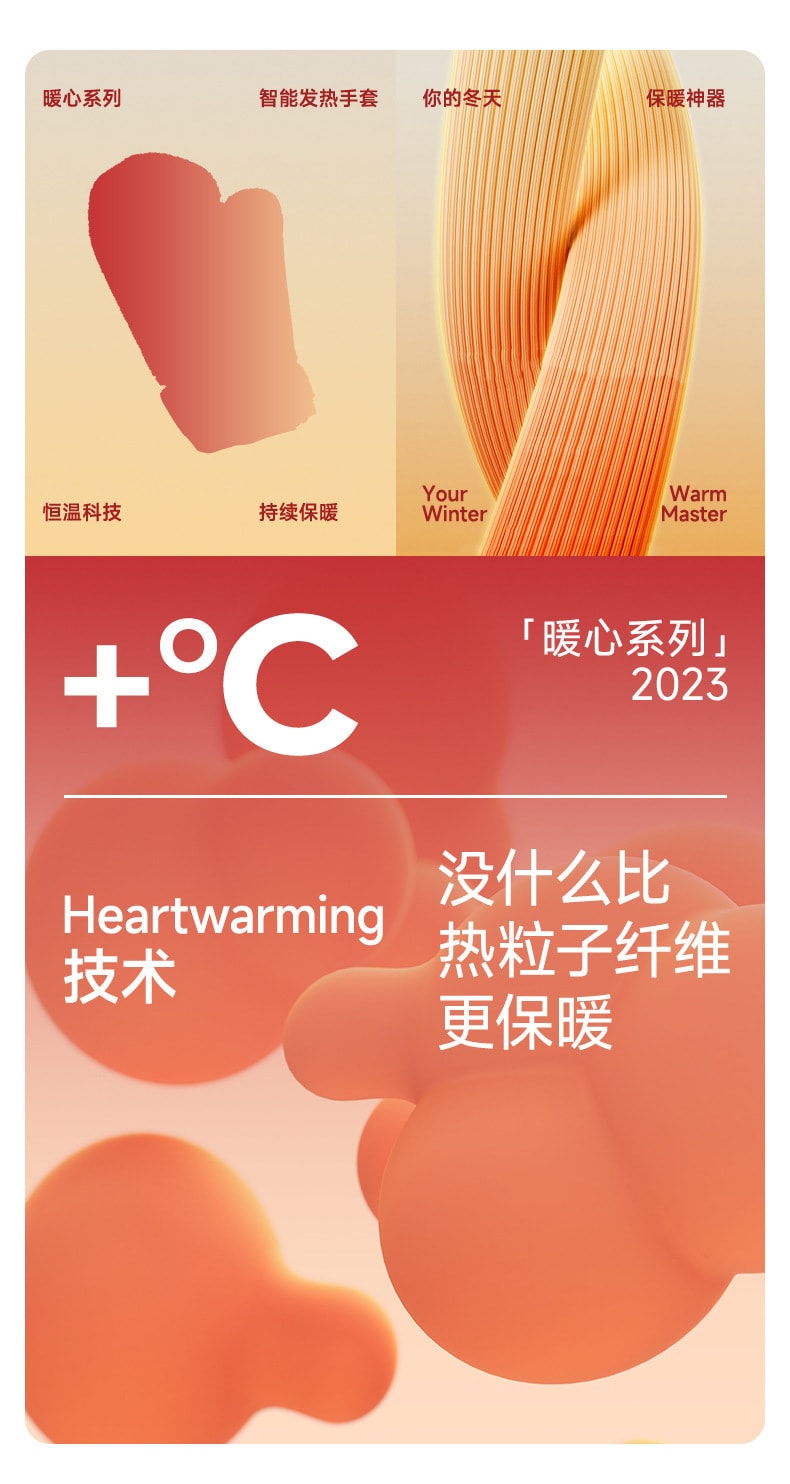 【中国直邮】 亲太太 发热手套usb充电式冬季新款女士骑行智能卡通暖手宝保暖神器  喜羊蓝白(办公半指款)