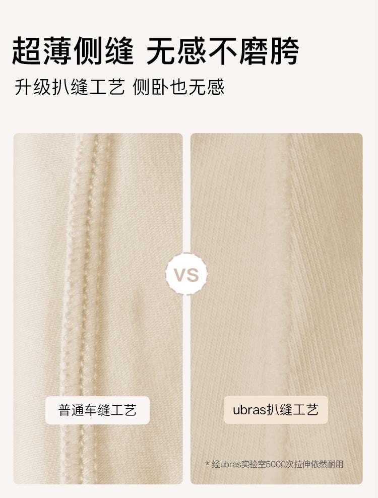【赠品】中国 ubras裸感无痕包臀安全裤 (两条装) 瓷肌色 + 瓷肌色 M