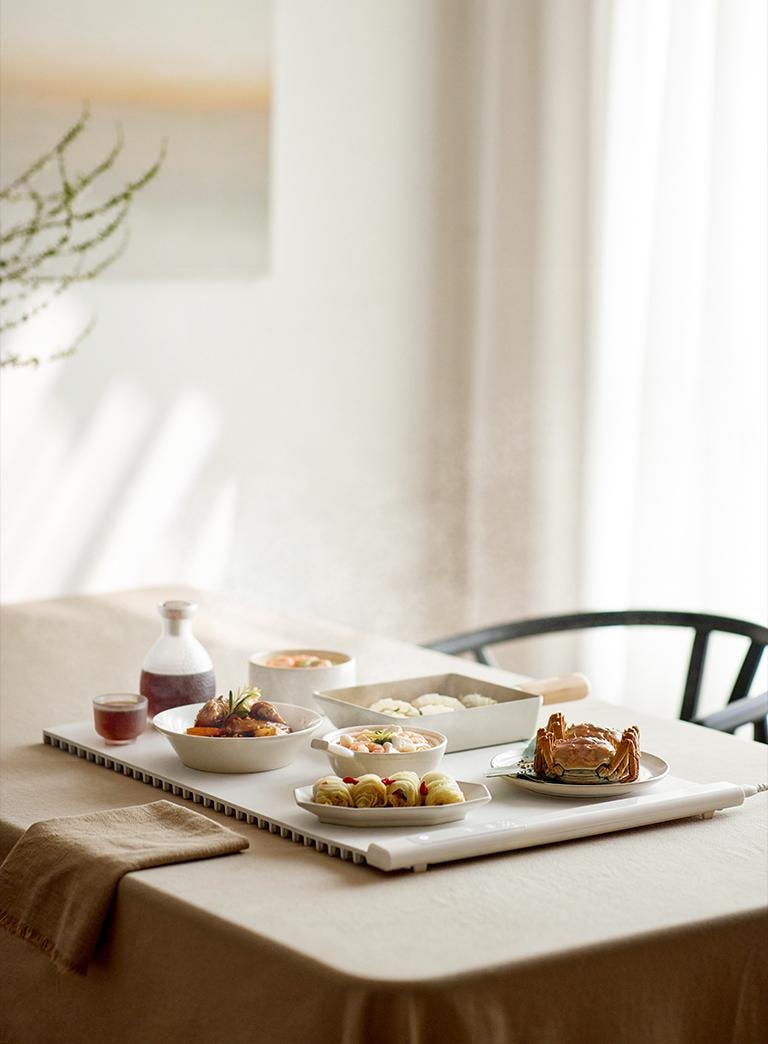 OLAYKS 暖菜板折叠家用硅胶保温板多功能热菜保温桌垫加热神器适用于厨房餐桌