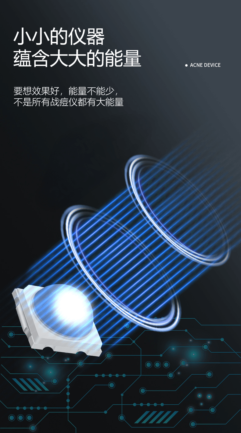 【痘痘剋星】肌智 三色光祛痘儀 祛痘嫩膚 黑色 1件