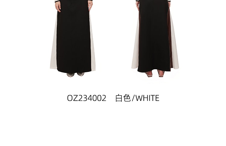 【中國直郵】OZLN 早秋新品修身顯瘦法式斜領露肩針織上衣 白色 S