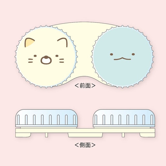 【日本直邮】Sho-Bi 妆美堂 Sumikko 角落小伙伴 猫与蜥蜴 美瞳隐形眼镜收纳盒 1个